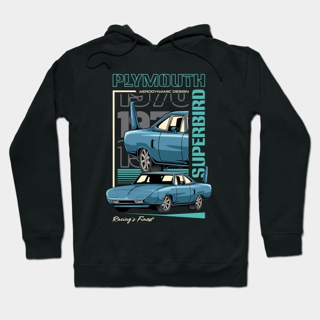 Plymouth Superbird Classic Car Hoodie by milatees